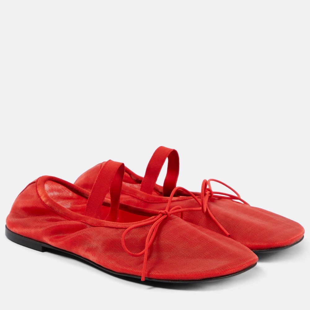 Proenza Schouler Glove Ballet Flats in Bright Red, EU 38